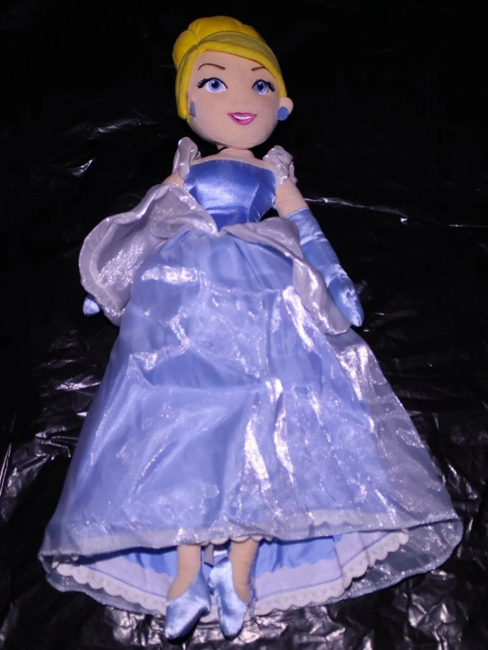 Disney Cinderella Plush Doll Toy With Satin Dress